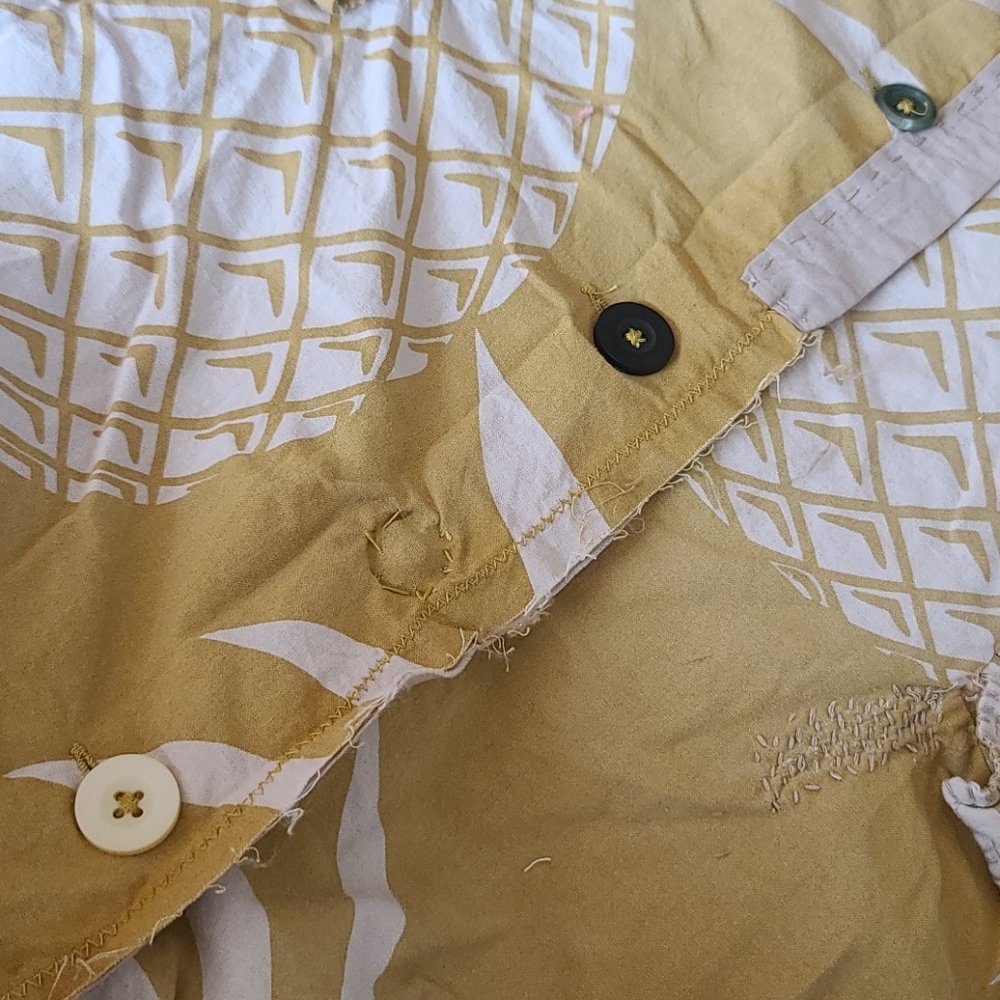 New Magnolia Pearl Emery Pineapple Coat Beverly OS trenchcoat artist smock surf - Picture 13 of 17